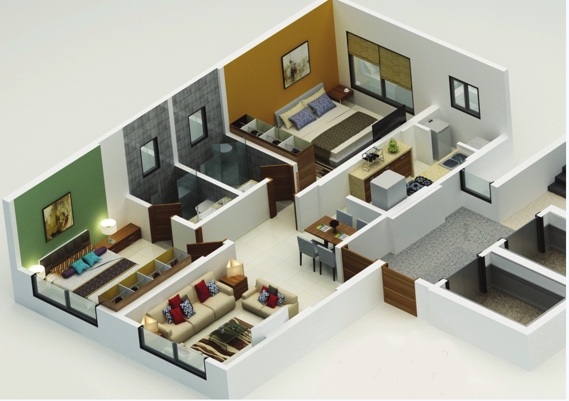 3DFloorPlan of Hetali Blessings