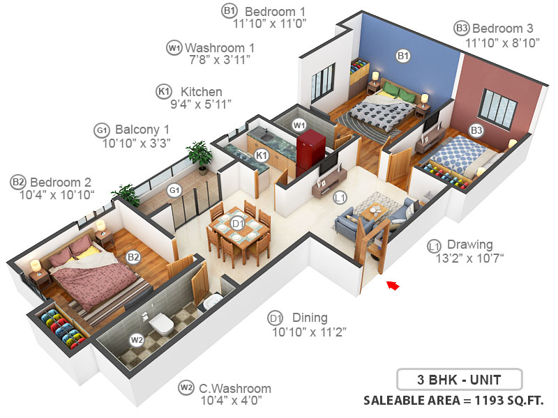 3DFloorPlan of Windsor The Residence