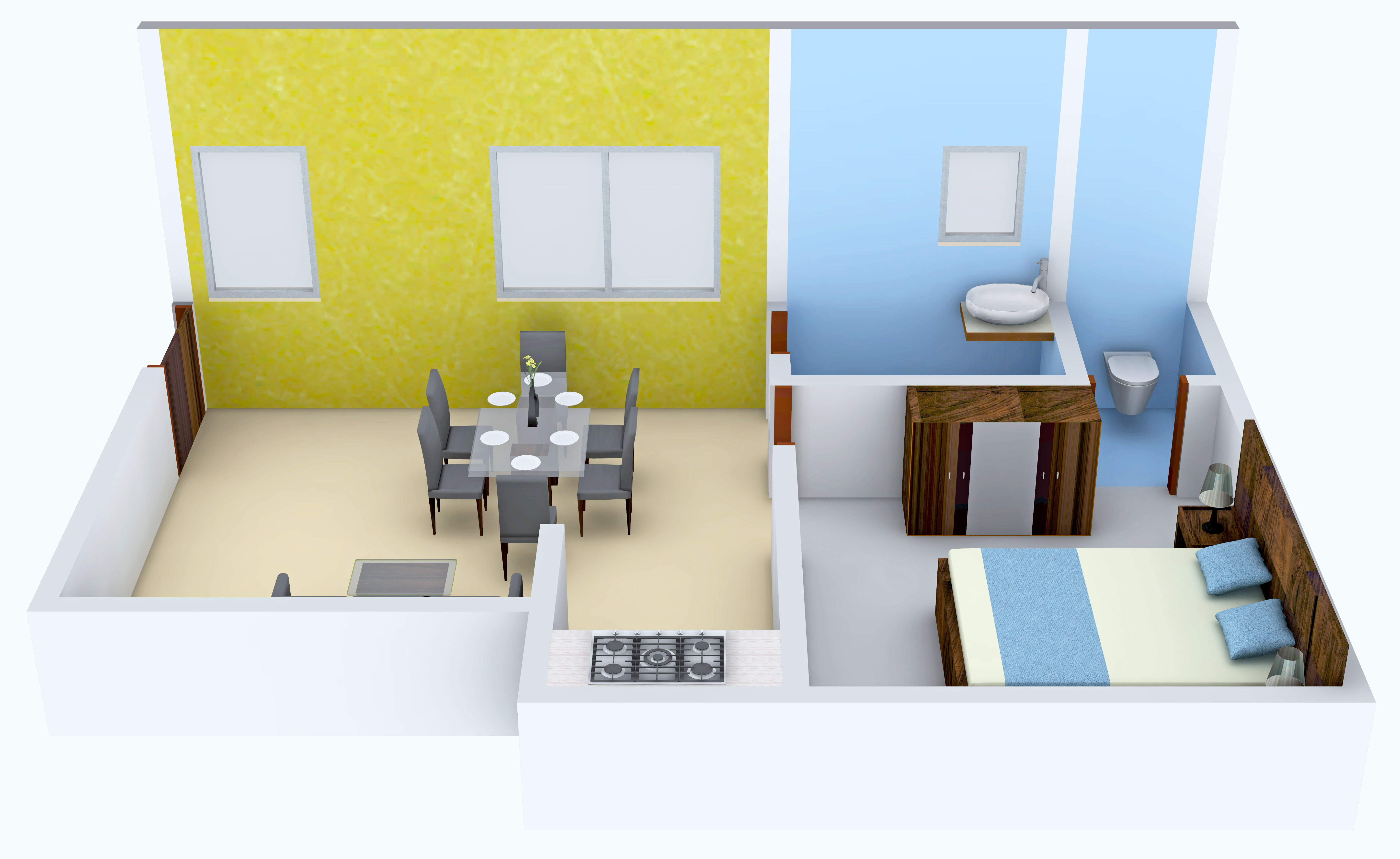3DFloorPlan of Debnath Shibalaya Apartment