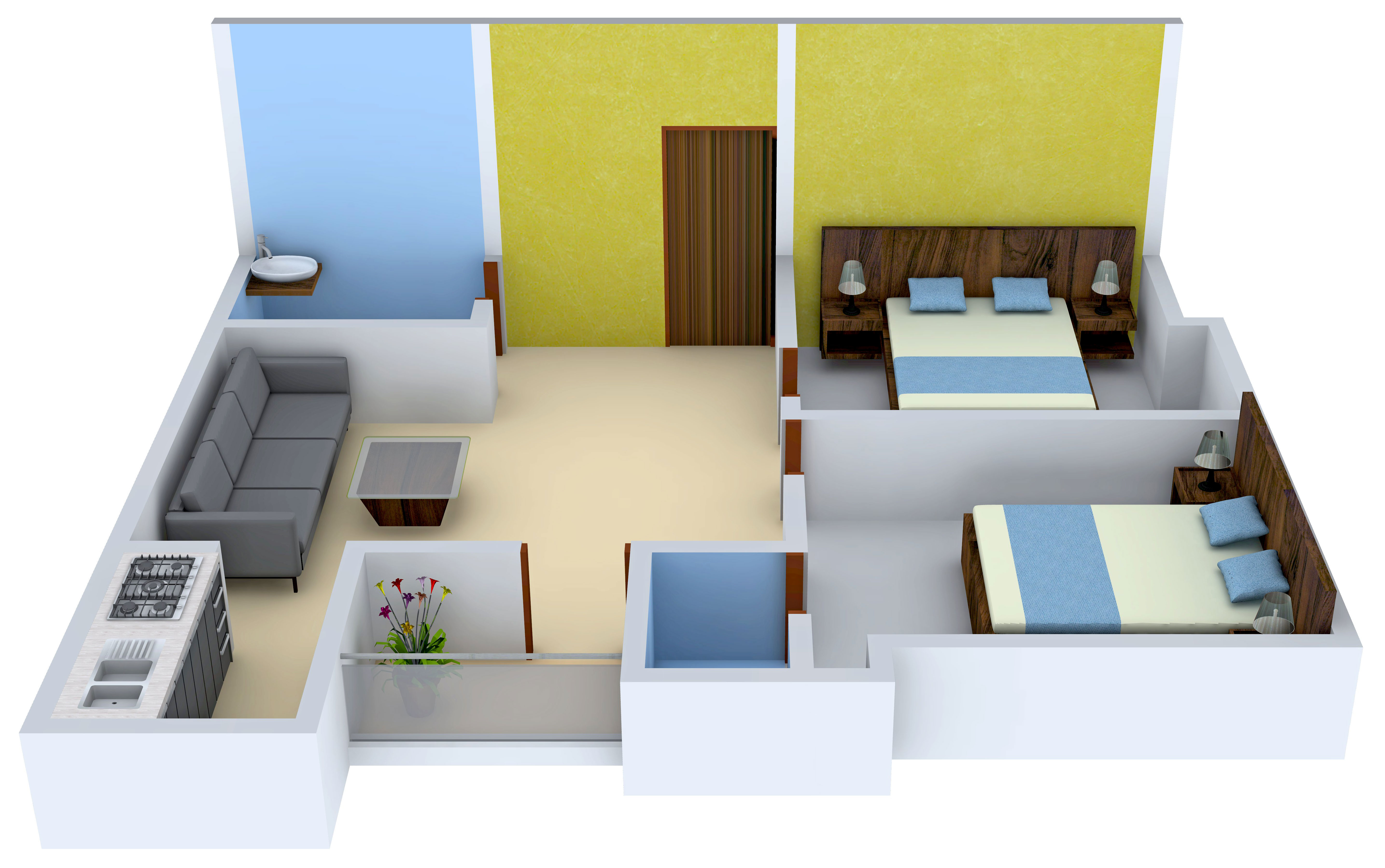 3DFloorPlan of Debnath Shibalaya Apartment