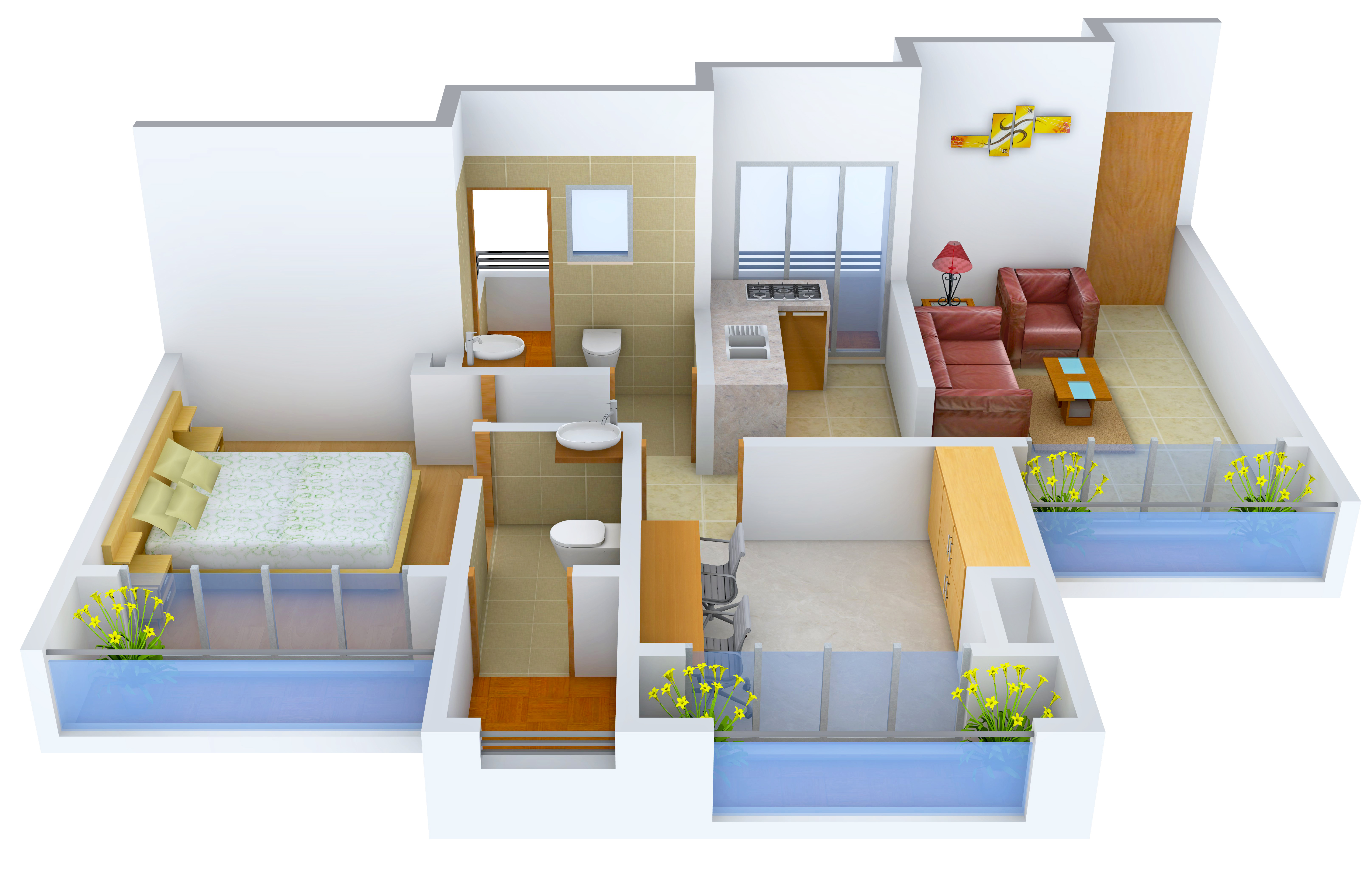3DFloorPlan of Suresh Kashinath Haware Haware Paradise