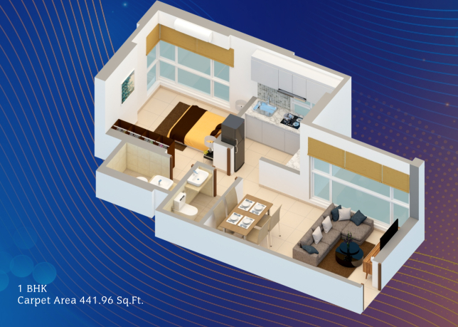 3DFloorPlan of Shreeji Aspire