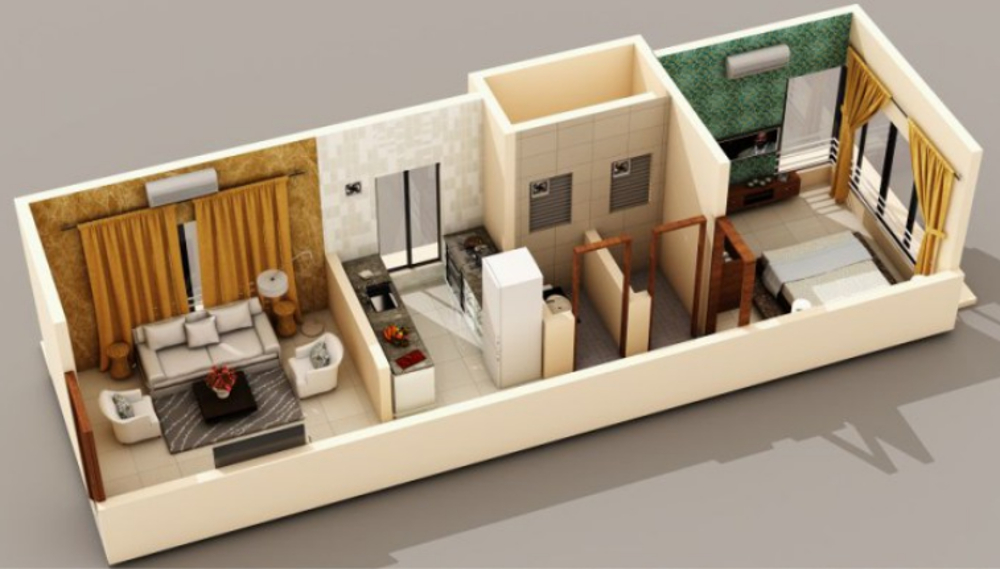 3DFloorPlan of Swaroop Marvel Gold Phase 1