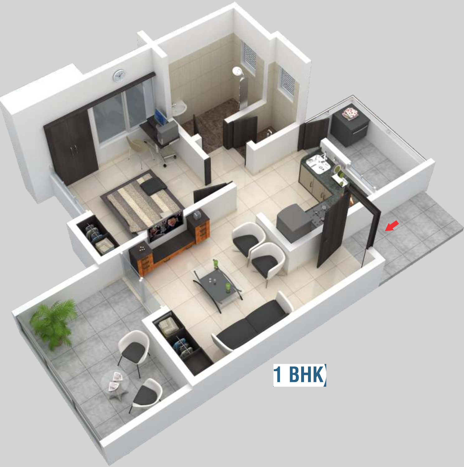 3DFloorPlan of Prithvi Sai Velocity II
