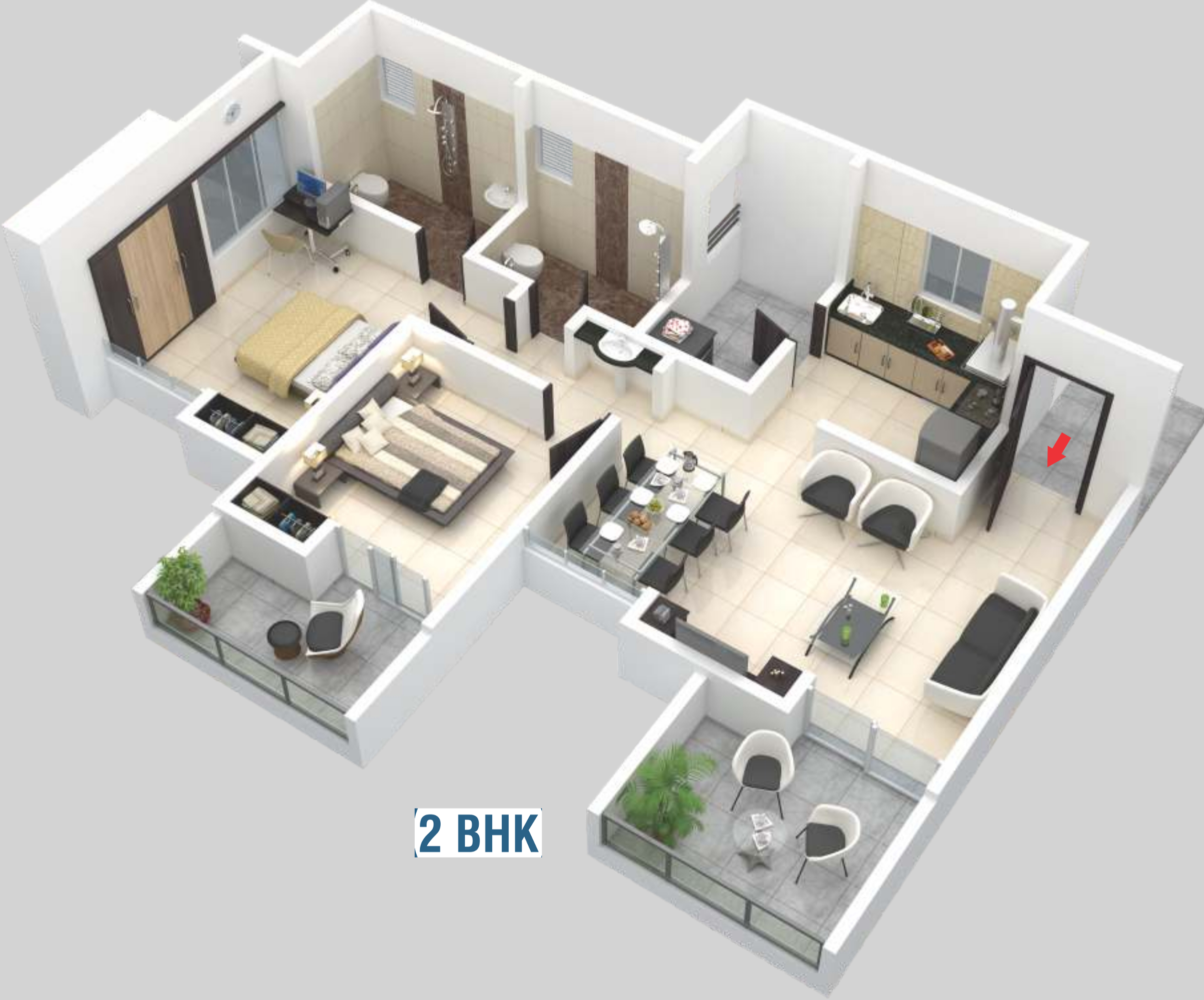 3DFloorPlan of Prithvi Sai Velocity II