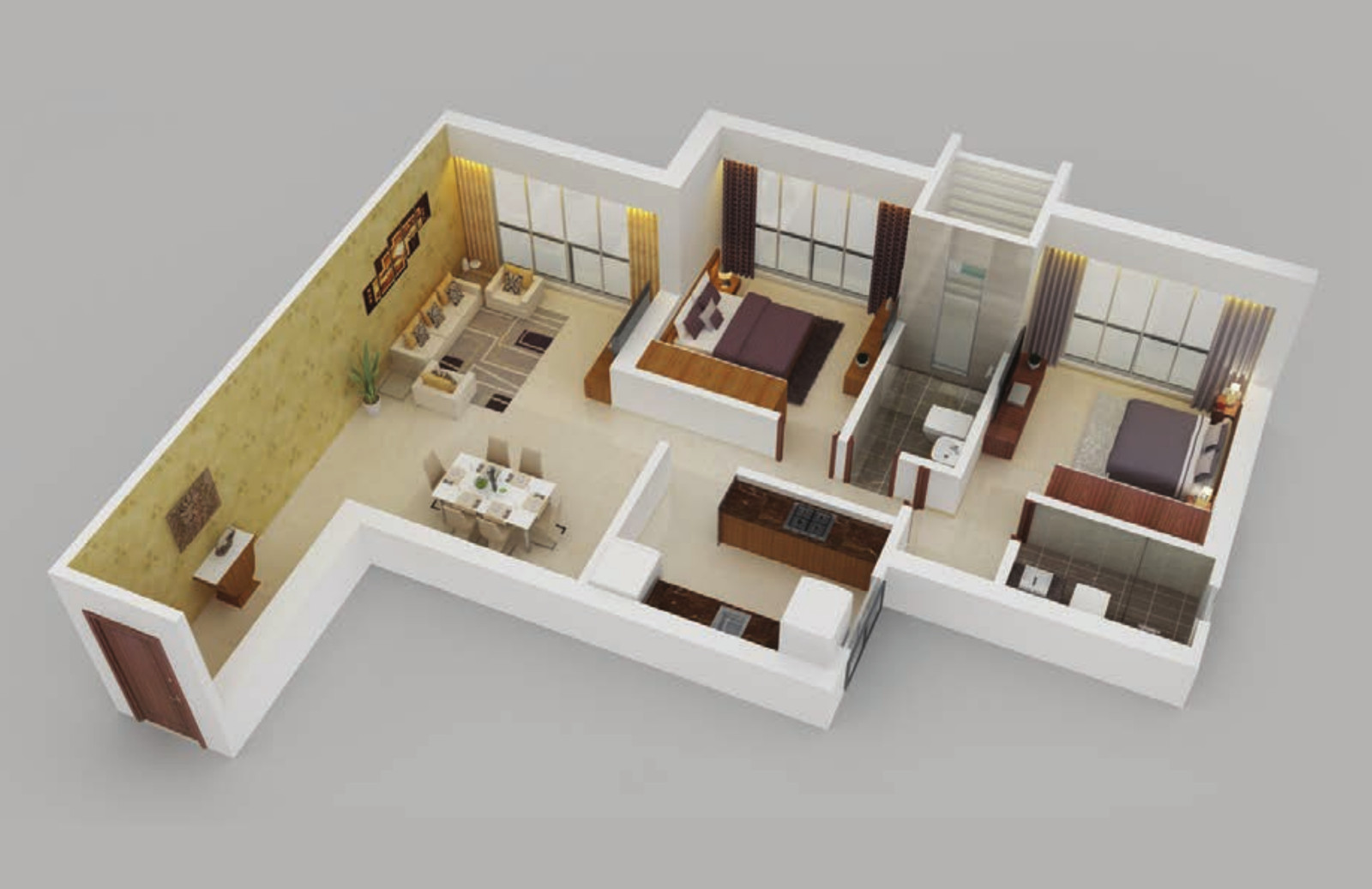 3DFloorPlan of Sahajanand Arista