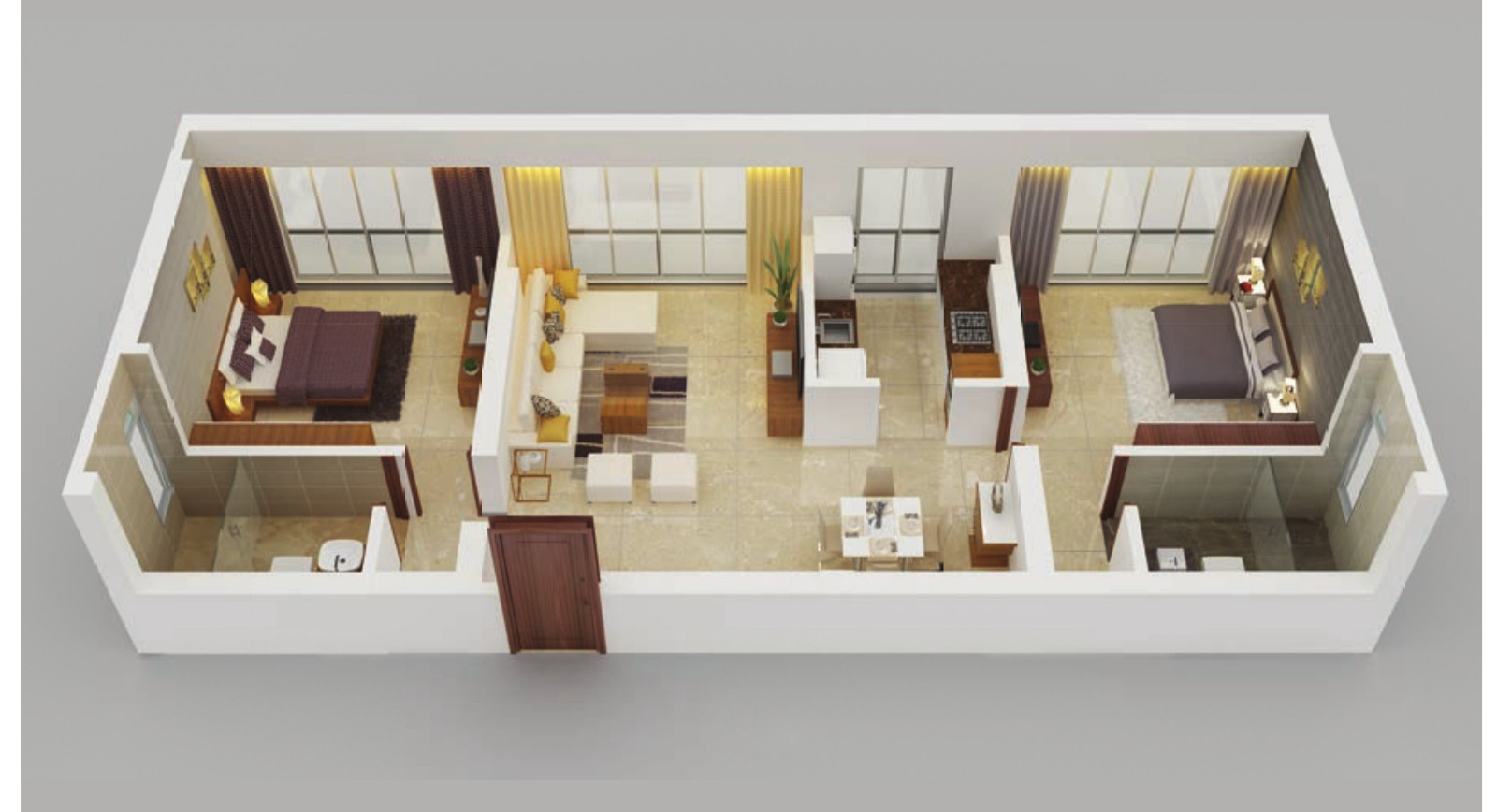 3DFloorPlan of Sahajanand Arista