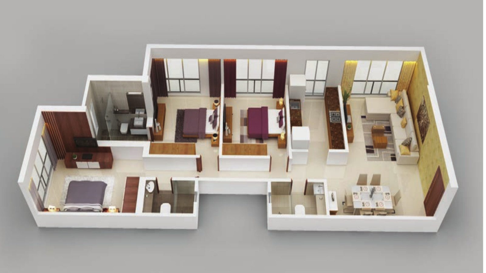 3DFloorPlan of Sahajanand Arista