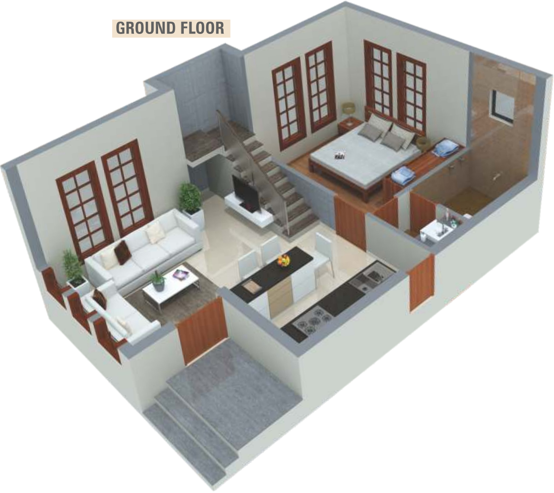 3DFloorPlan of Vijay Sukriti Sapphire