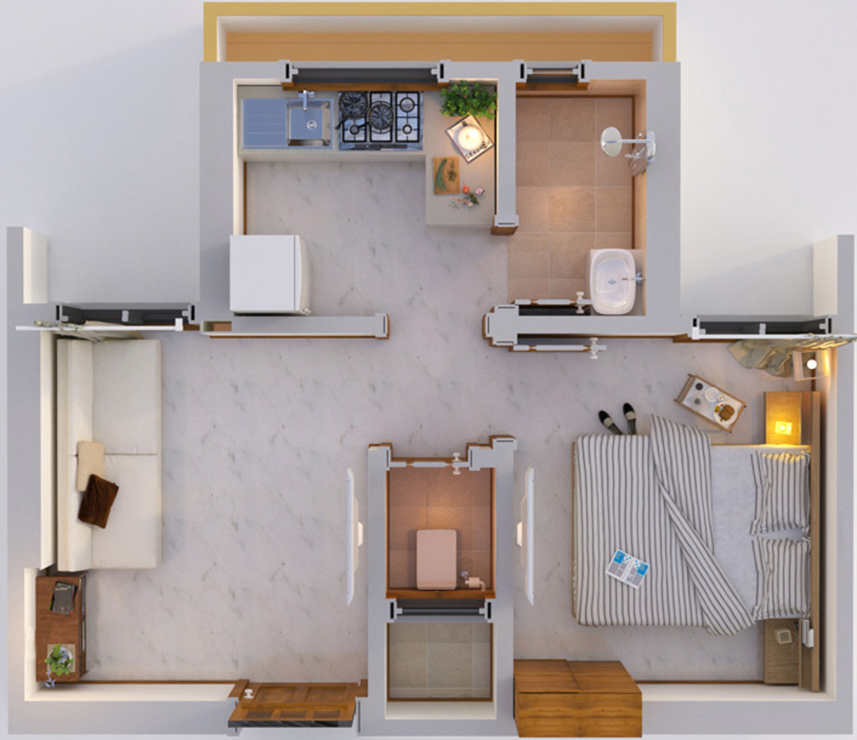 3DFloorPlan of Shivalik Prabhat Darshan