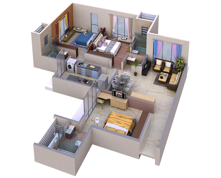 3DFloorPlan of Advent Palazzo