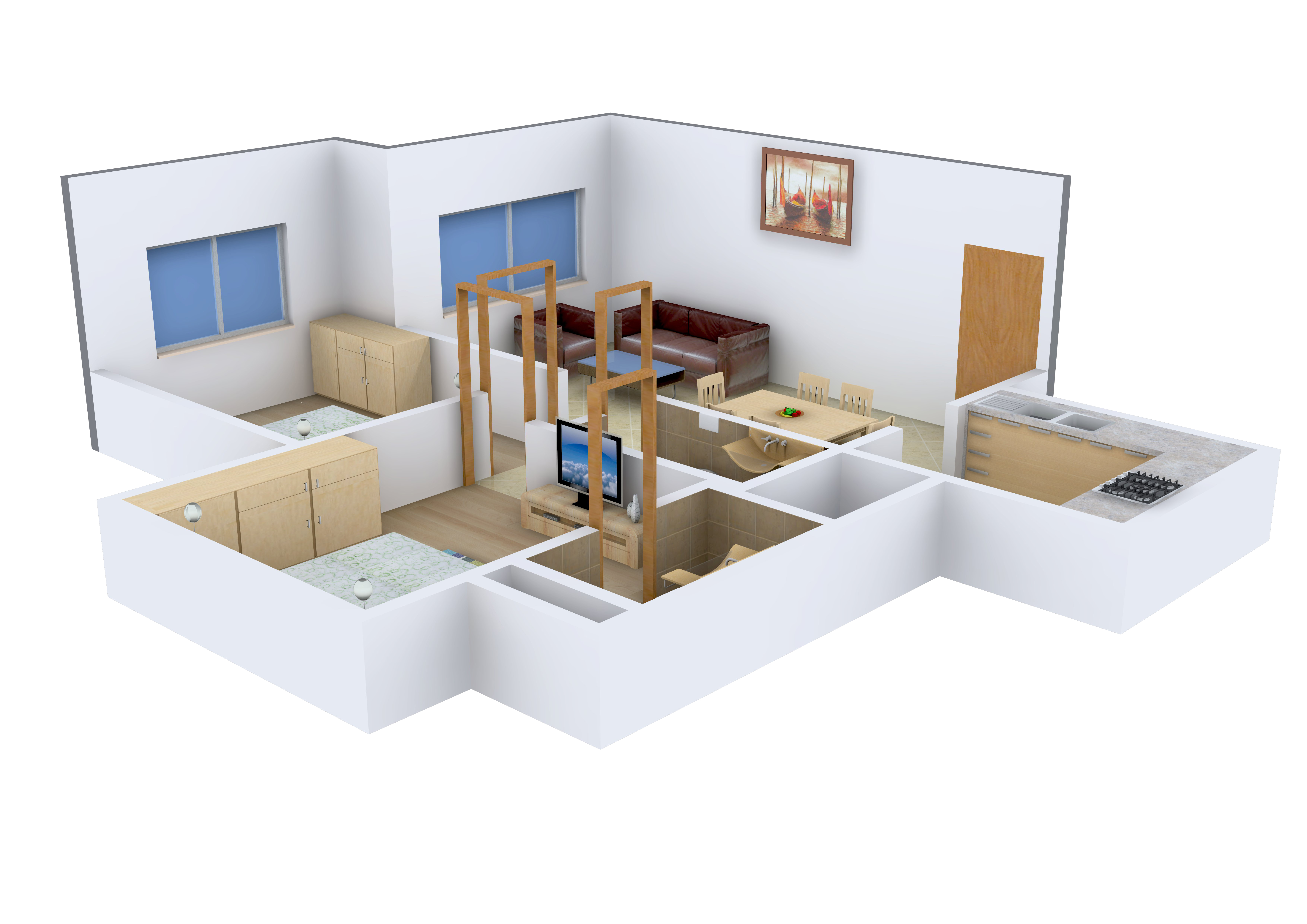 3DFloorPlan of Spark Mogra Vikas