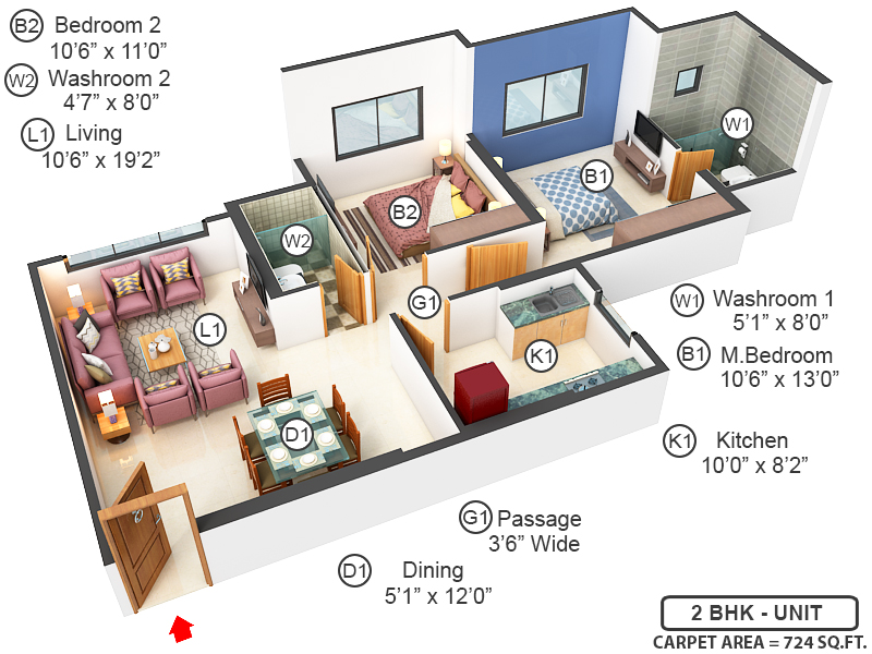 3DFloorPlan of Aqua Residences