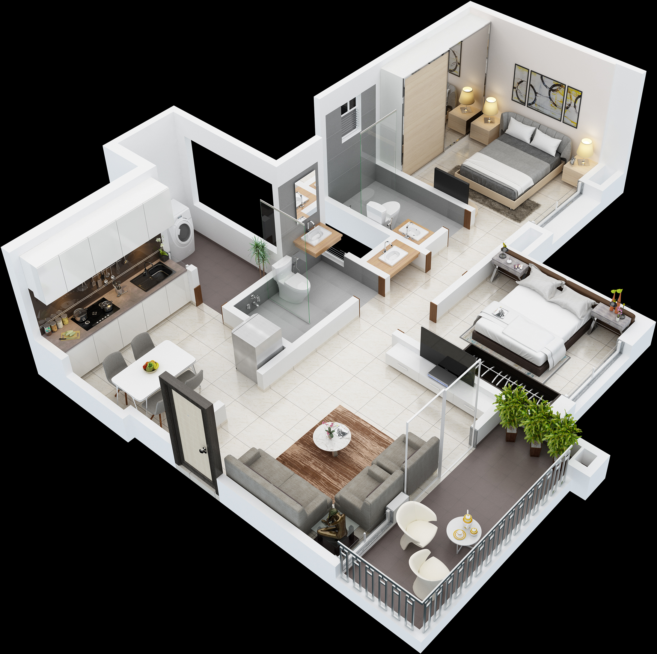3DFloorPlan of Shreyas Palladium Exotica Phase II D