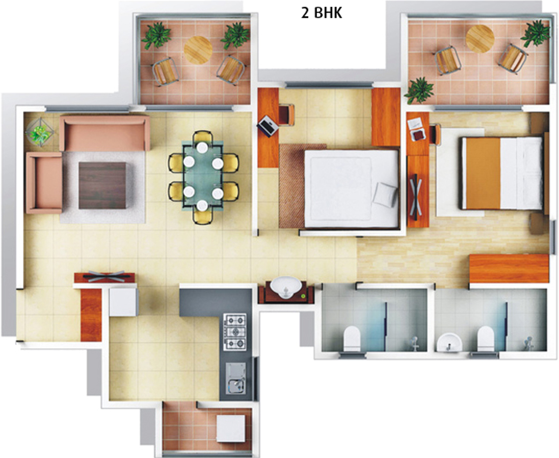 3DFloorPlan of Darode Shriniwas Westside County Phase II