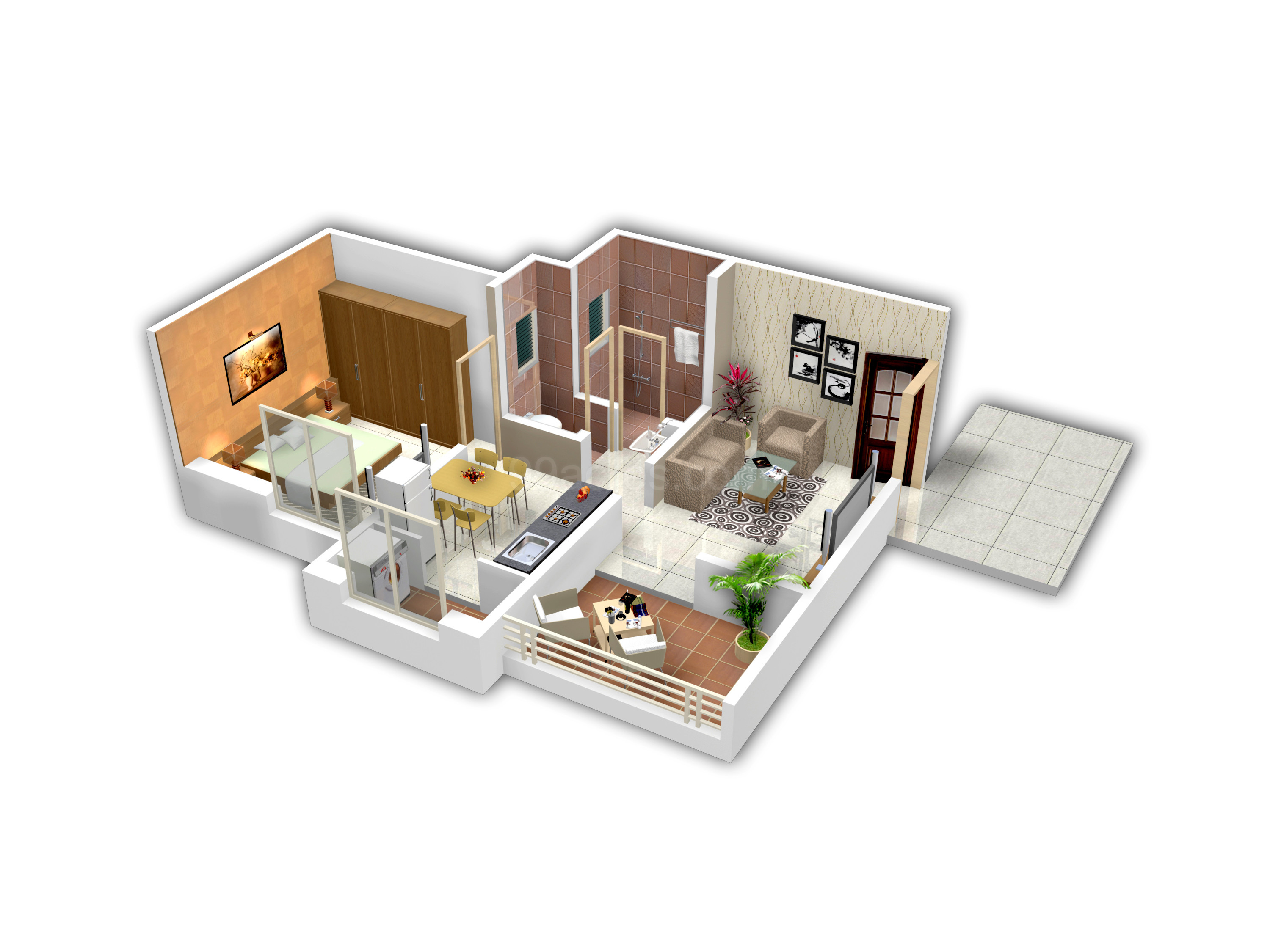 3DFloorPlan of Kohinoor Iris Park