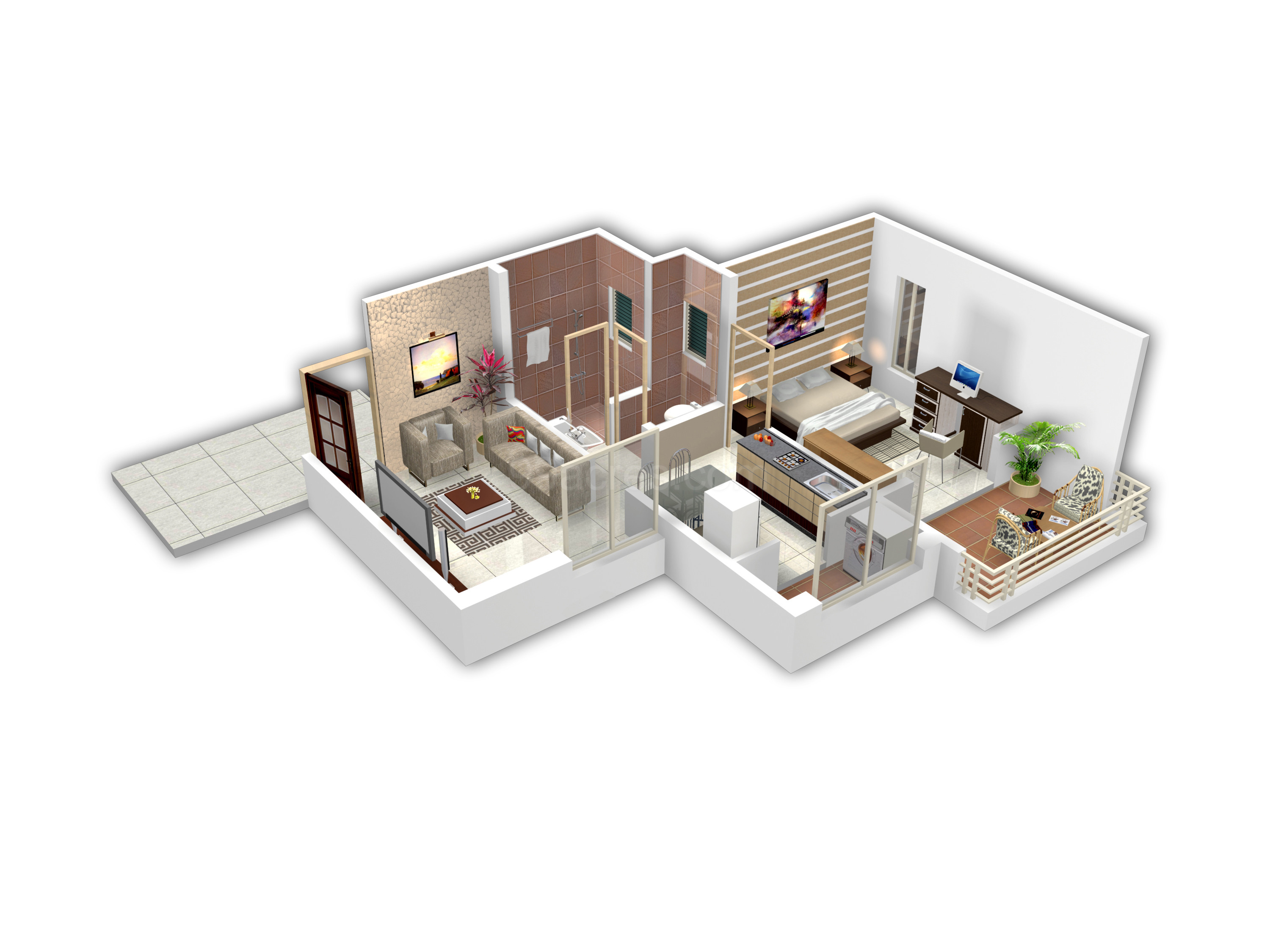 3DFloorPlan of Kohinoor Iris Park