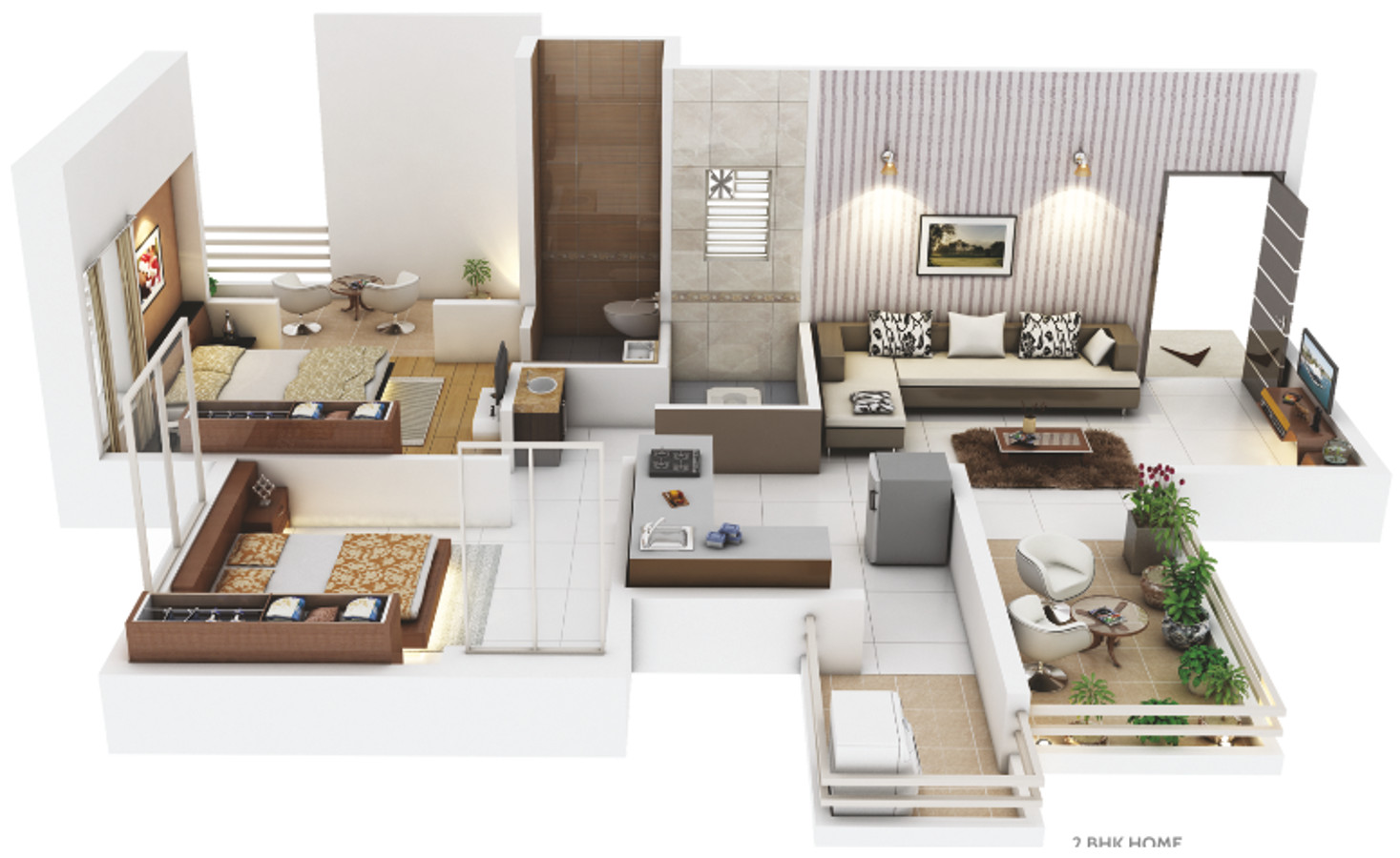3DFloorPlan of Vision Kalpavriksha Phase 2