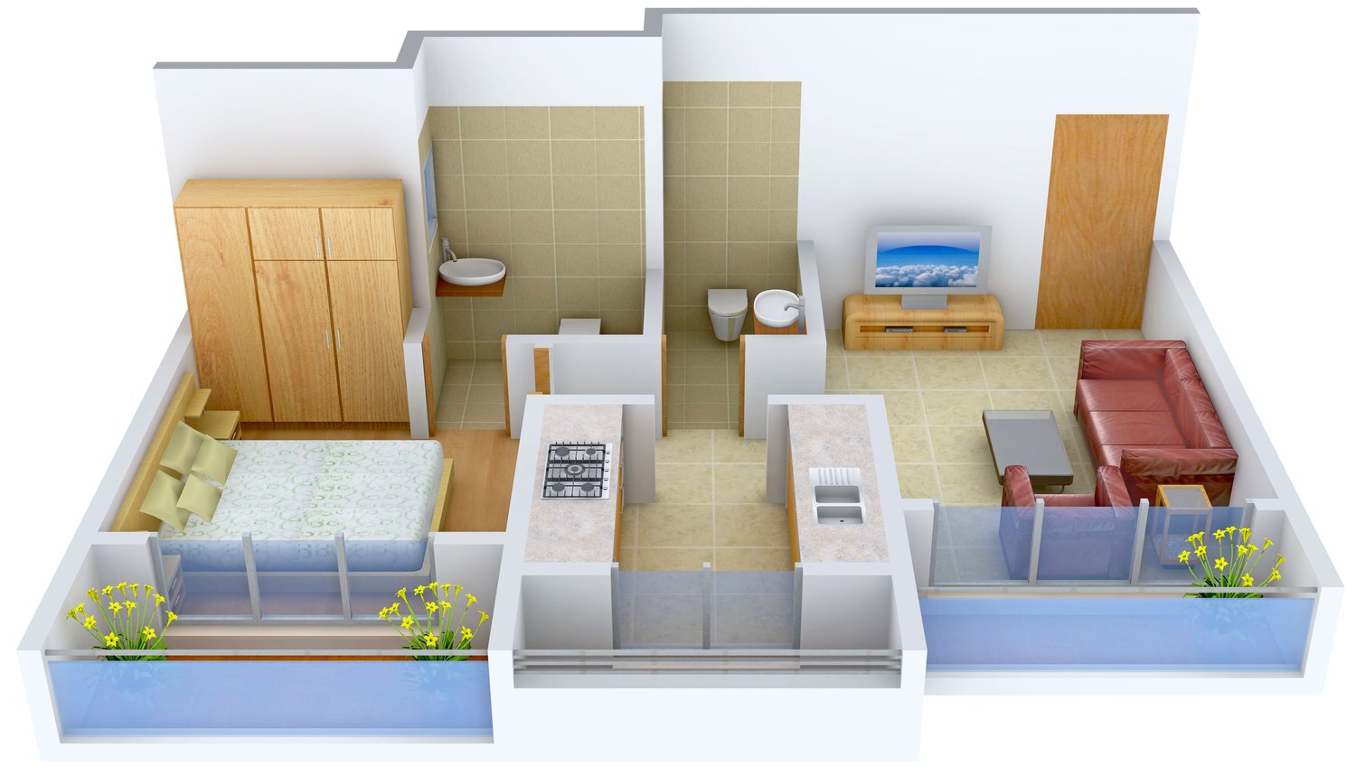 3DFloorPlan of Shree Shakun Greens