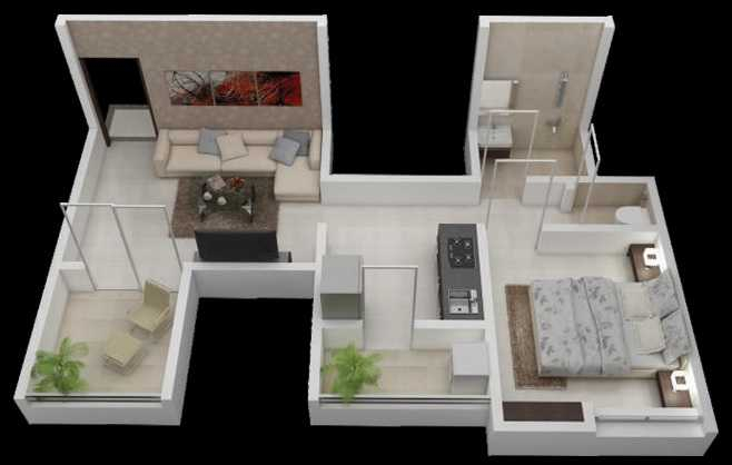 3DFloorPlan of Sai Sanskruti
