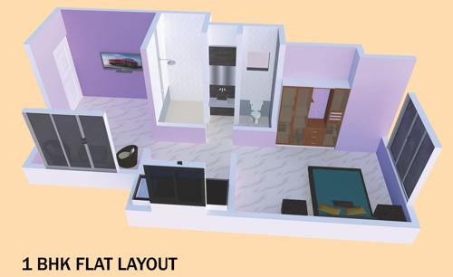 3DFloorPlan of White Moreshwar Apartments