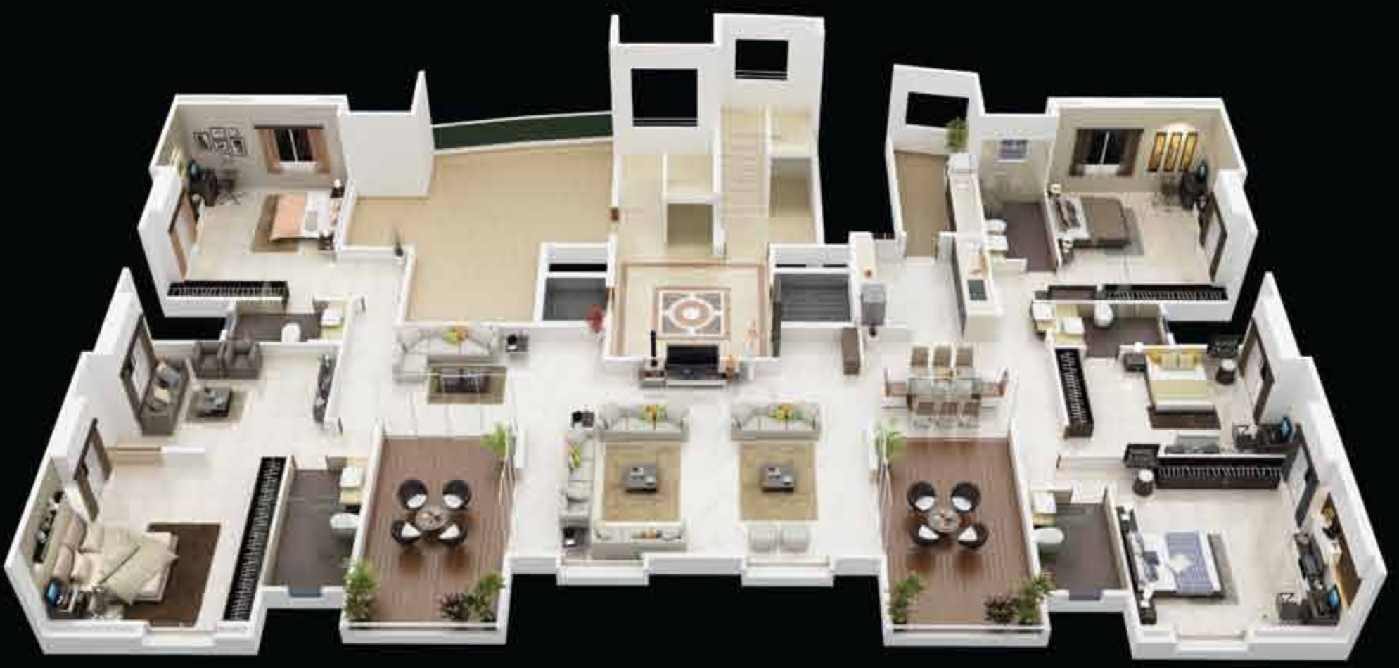 3DFloorPlan of Ambiience Greendale Wing D