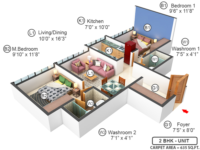 3DFloorPlan of Siroya Level The Residences
