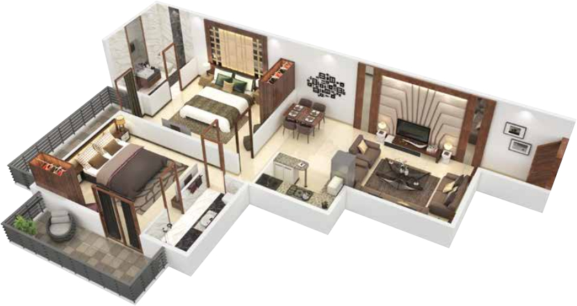 3DFloorPlan of Signature Global The Roselia
