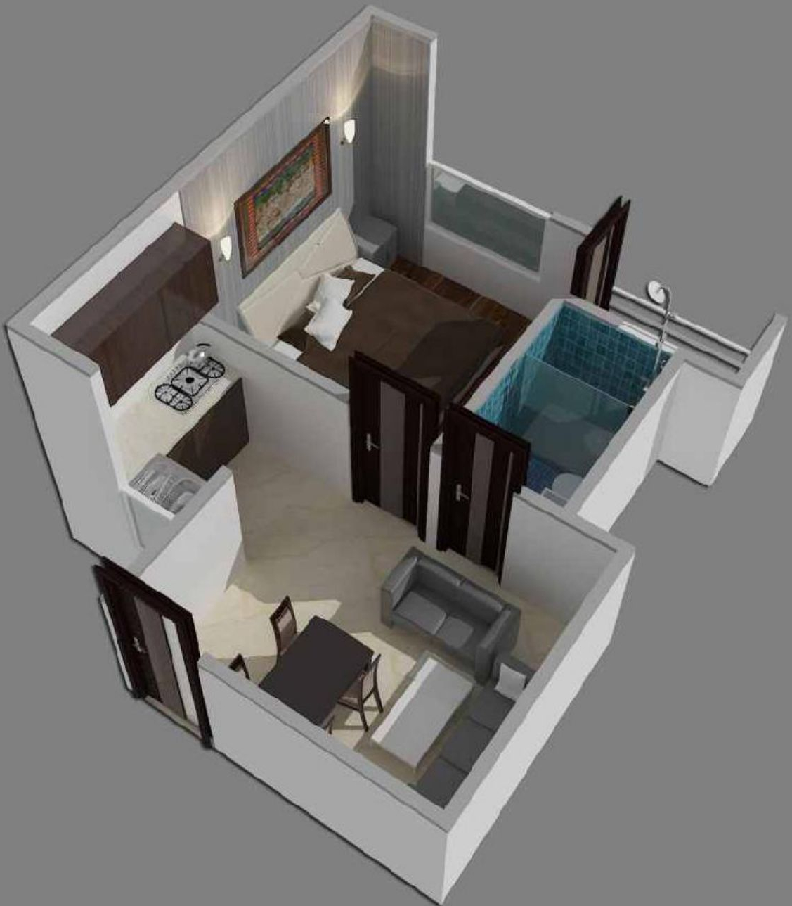 3DFloorPlan of Kendriya Awas Yojna