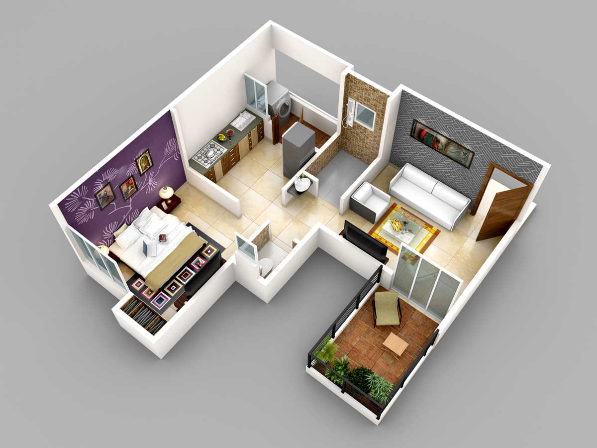 3DFloorPlan of Majestique Aqua Phase II
