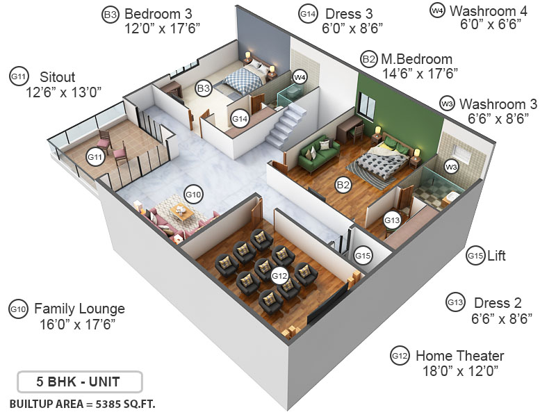 3DFloorPlan of Giridhari Prospera County