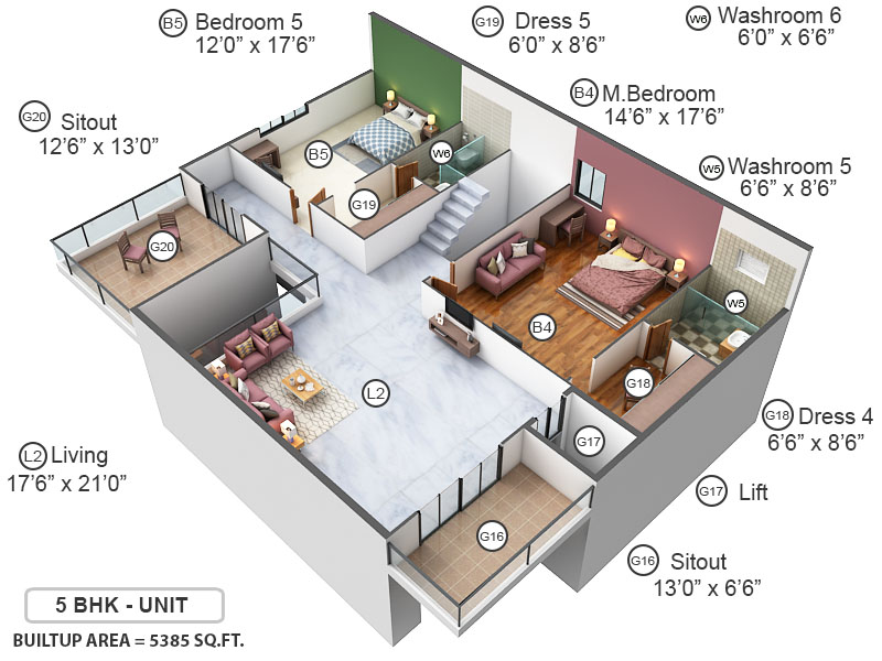 3DFloorPlan of Giridhari Prospera County