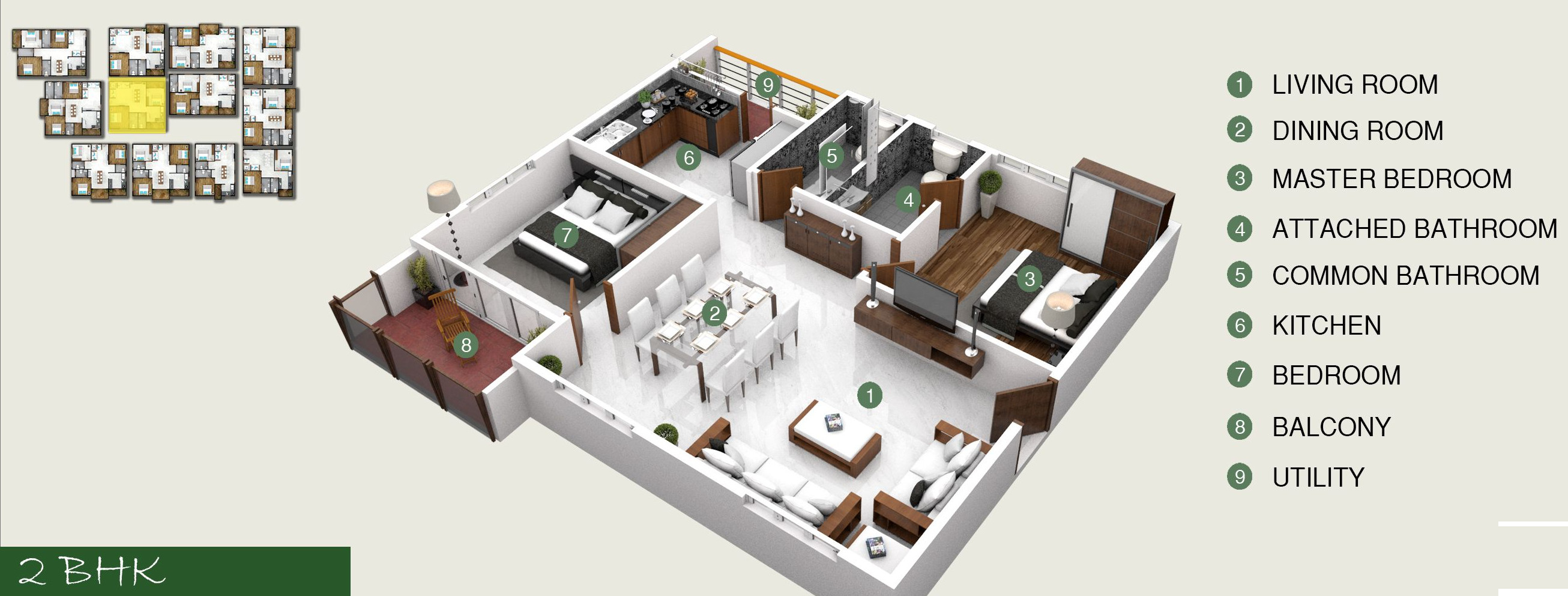 3DFloorPlan of Triguna Ashwatha