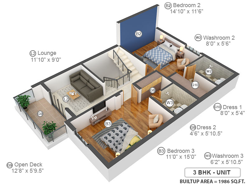 3DFloorPlan of S And P Signature Villas