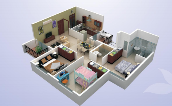 3DFloorPlan of Embassy Residency Phase 2