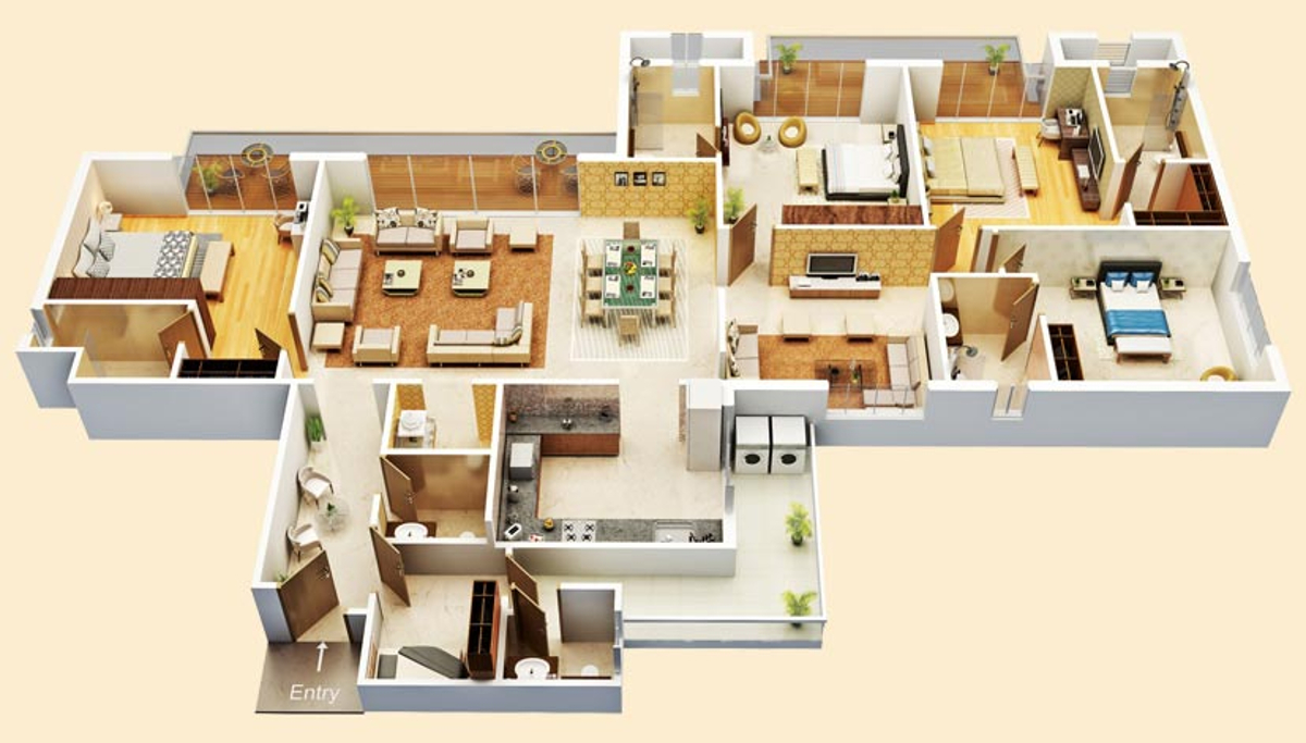 3DFloorPlan of Gulati Lords Apartment