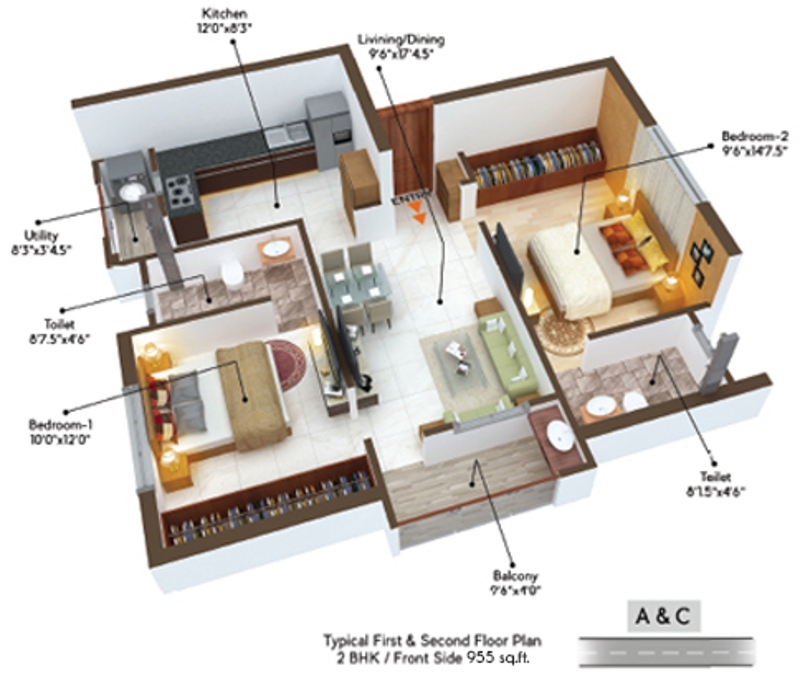 3DFloorPlan of LML Raga