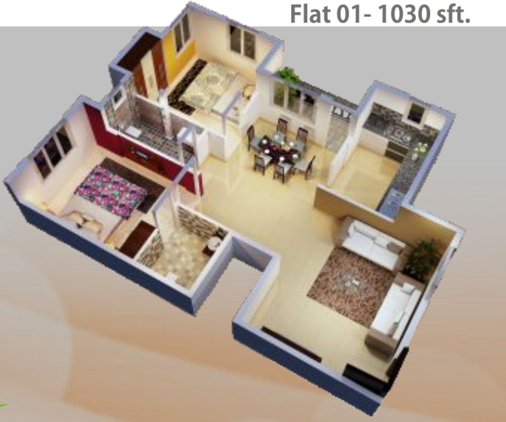 3DFloorPlan of NSR Breeze
