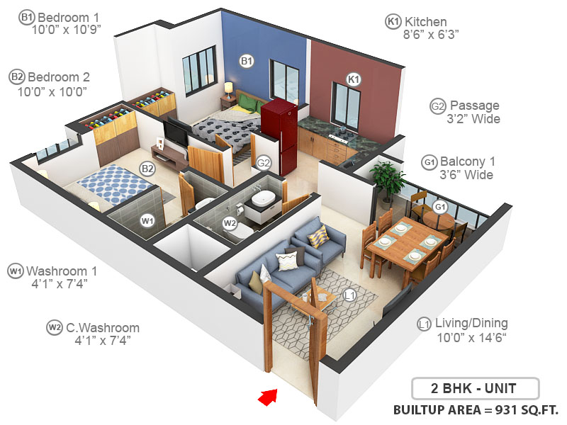3DFloorPlan of Salarpuria Amarana Residences Tower I And II