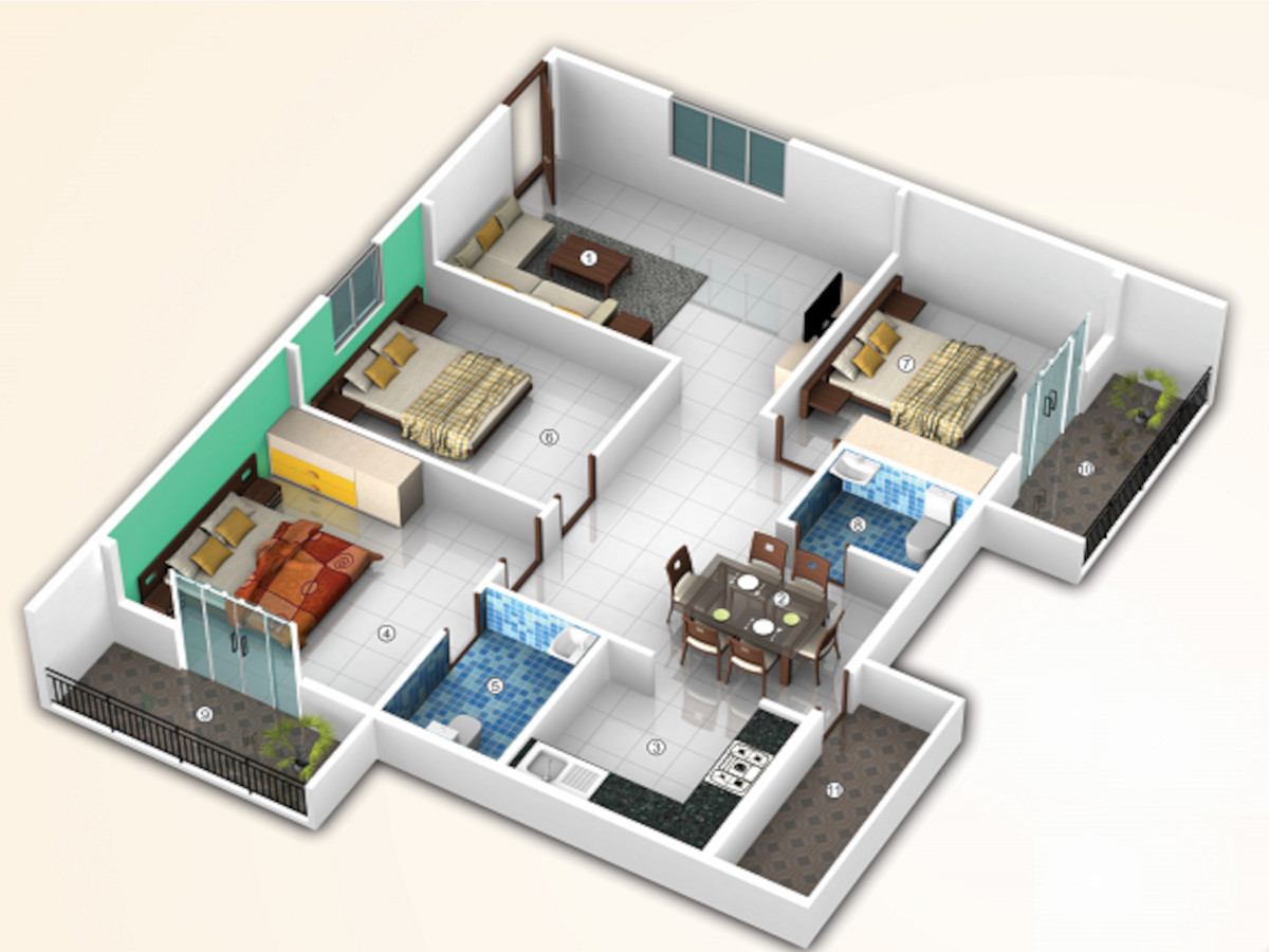 3DFloorPlan of Sovereign Santhinivasa