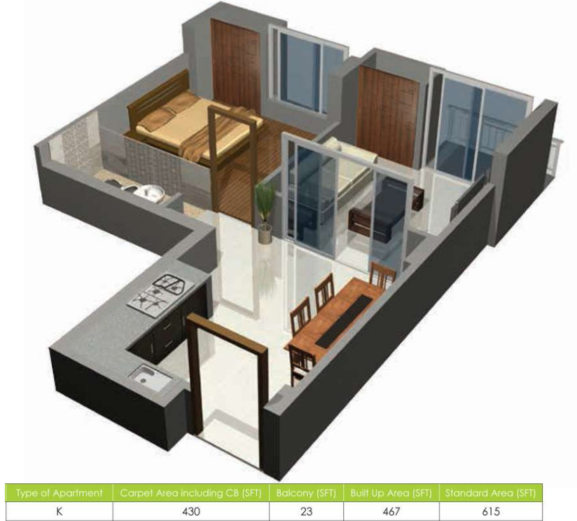 3DFloorPlan of Ambey Eco Valley