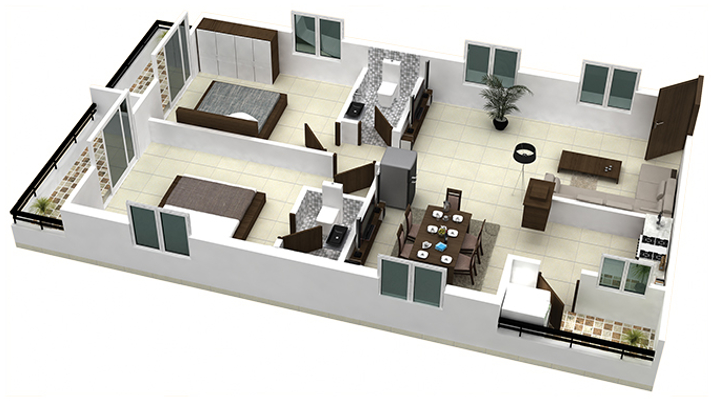 3DFloorPlan of Sai Mirra Panchajanya