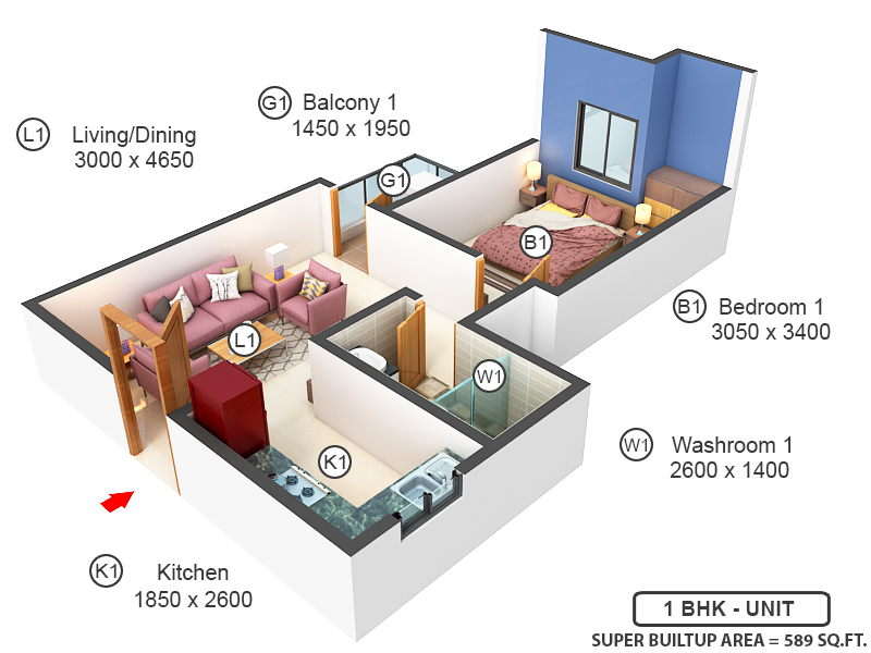 3DFloorPlan of Belani Ayana