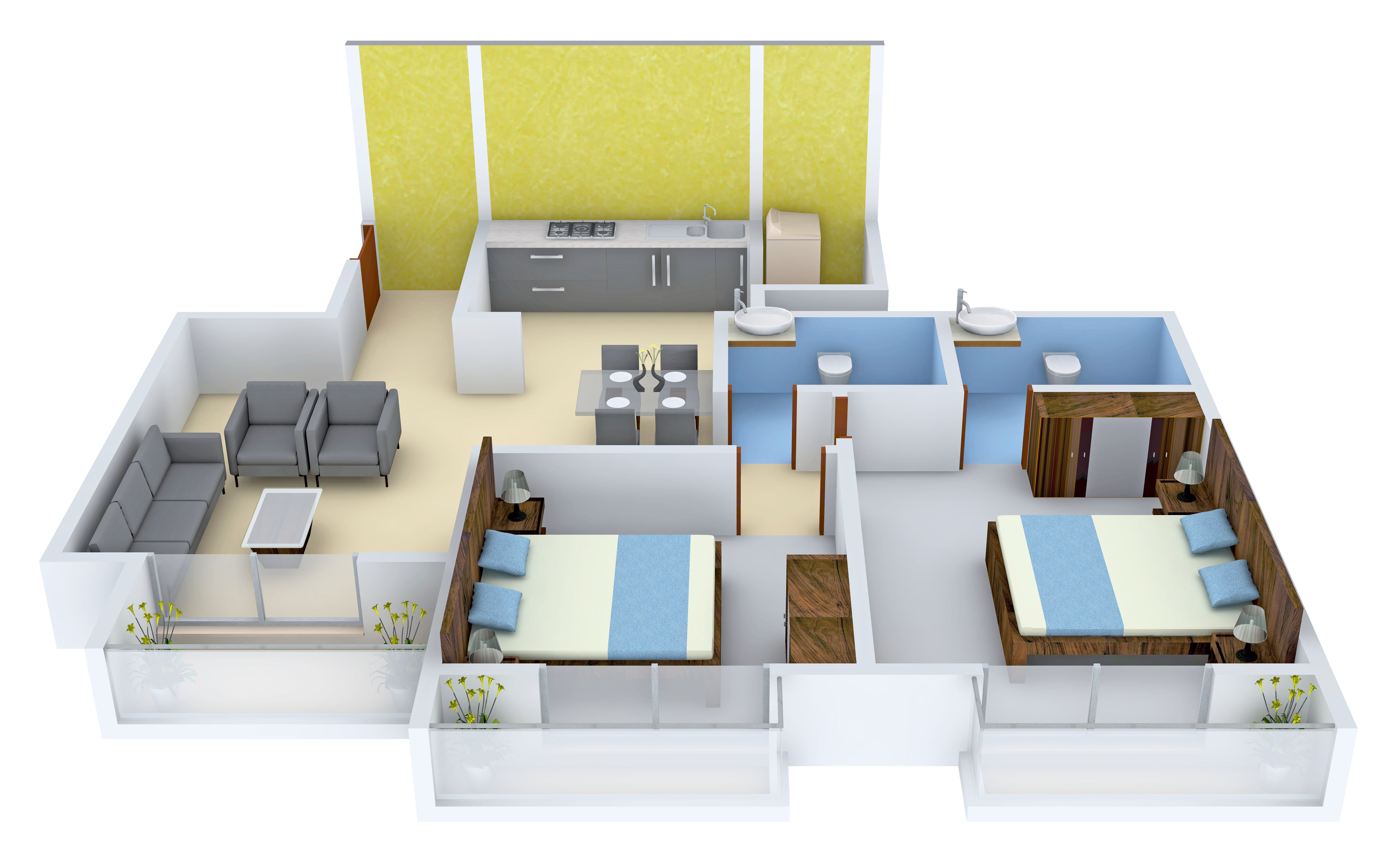 3DFloorPlan of Orchid Piccadilly