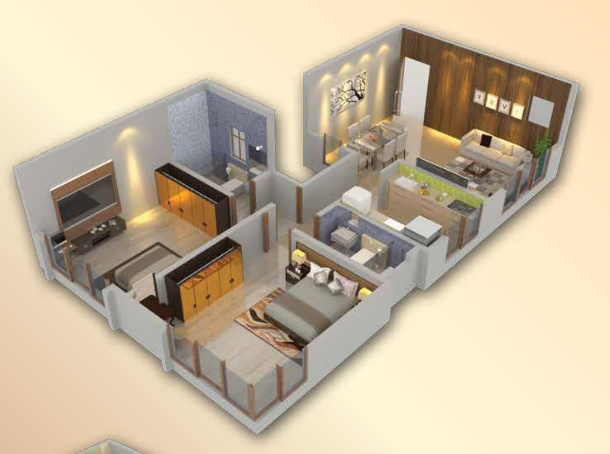 3DFloorPlan of Zee Sahyadri