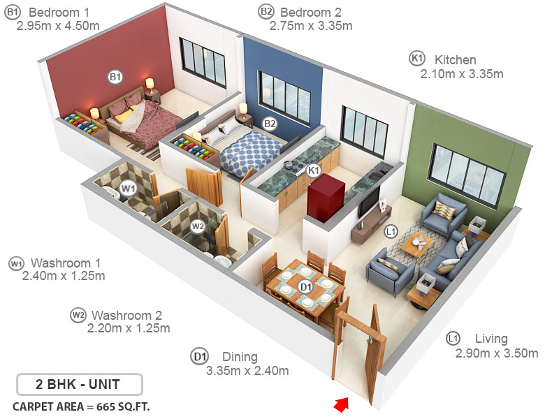 3DFloorPlan of Platinum Life