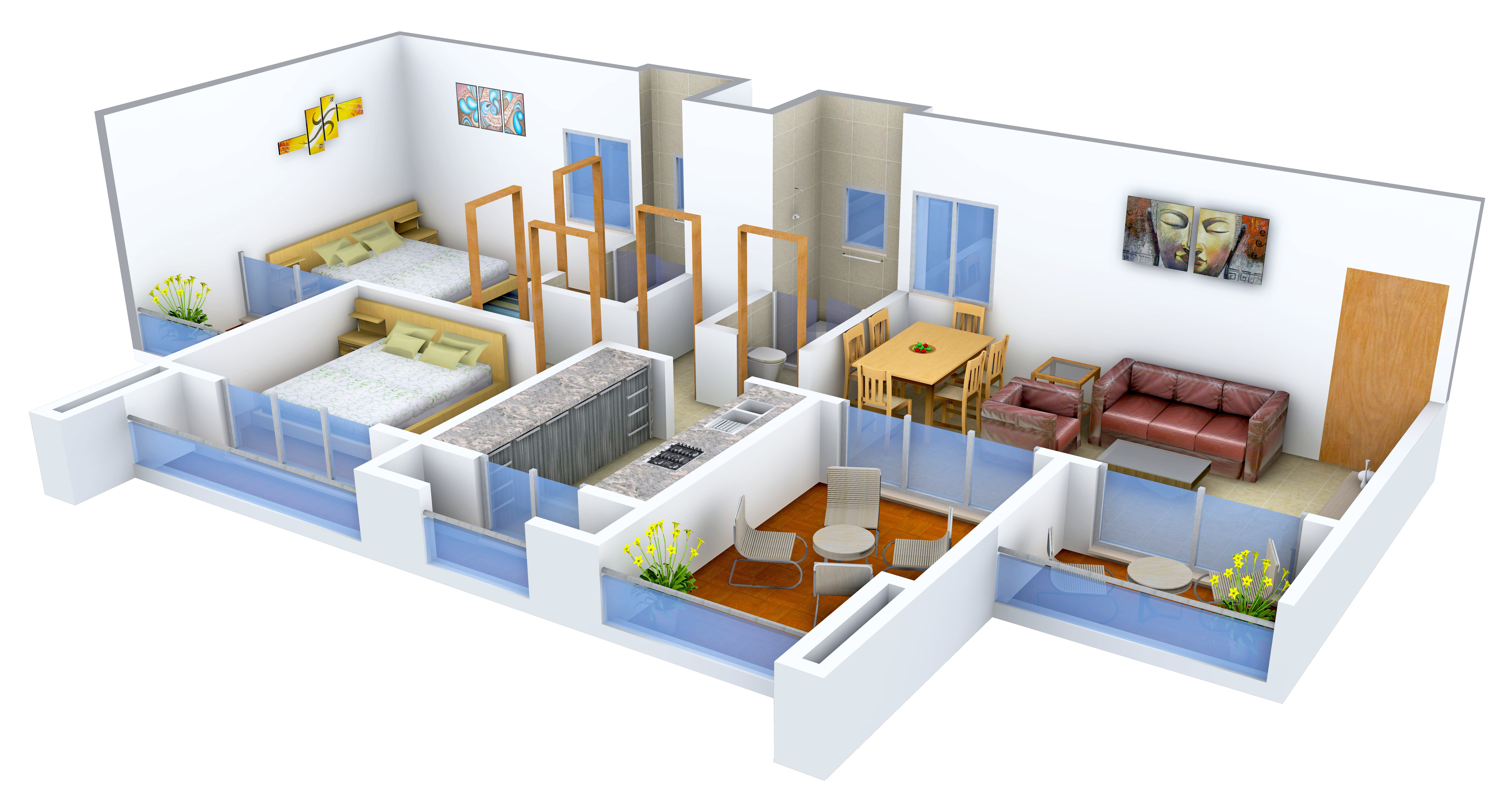 3DFloorPlan of Neelsidhi Amarante