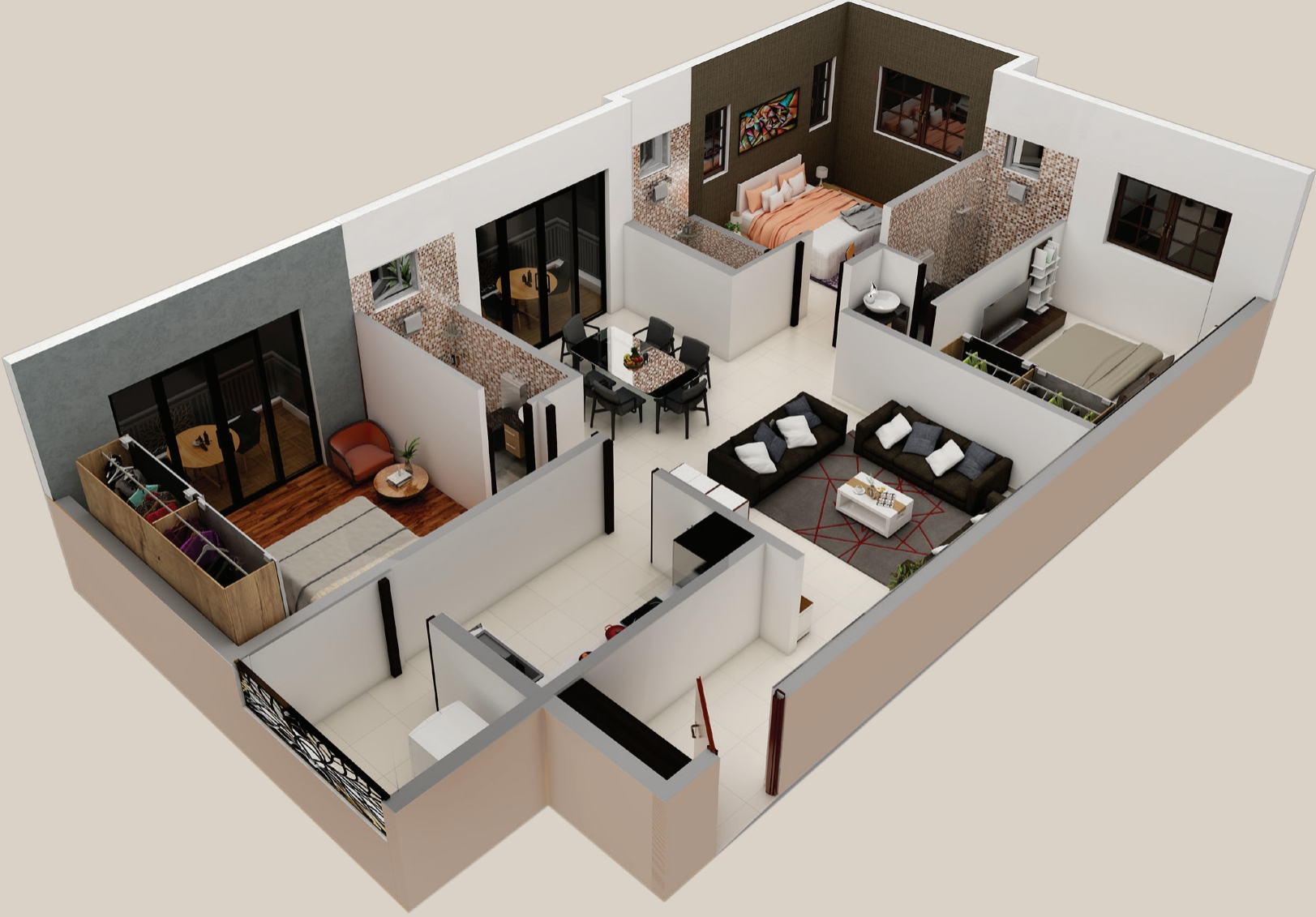 3DFloorPlan of Aakar Acropolis Phase 1