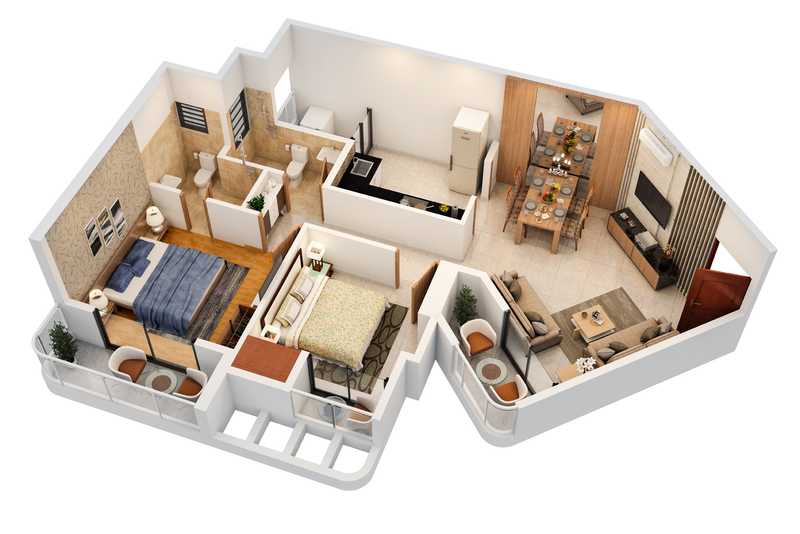 3DFloorPlan of Davakhar Elegance