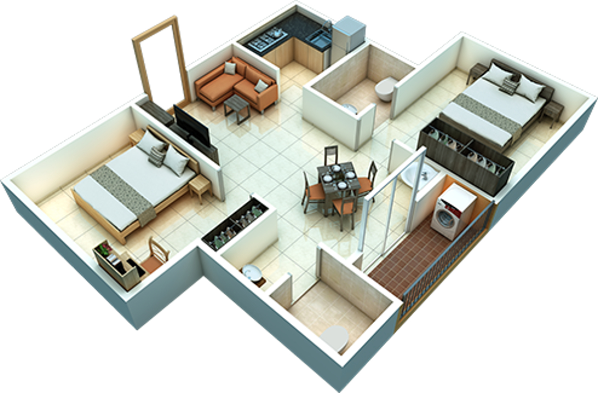 3DFloorPlan of Urbanrise Jubliee Residences